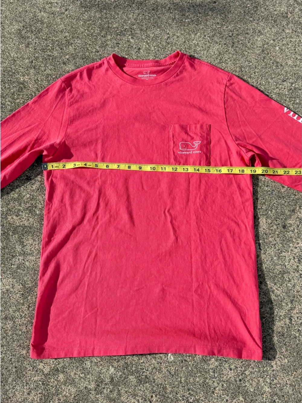 Vineyard Vines Coral Whale Long Sleeve Pocket Tee XL - Picture 7 of 12